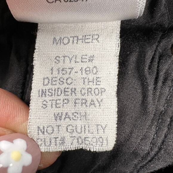 MOTHER The Insider Crop Step Fray Not Guilty Wash (Washed Black) Size 26 - Picture 12 of 16